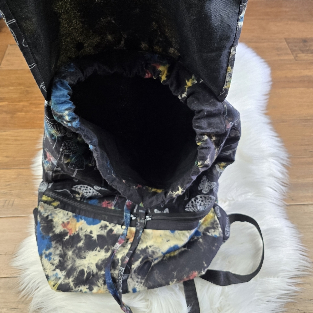 The Collection Royal Mushroom Tie Dye Hippie Boho Festival Backpack - Picture 3 of 13